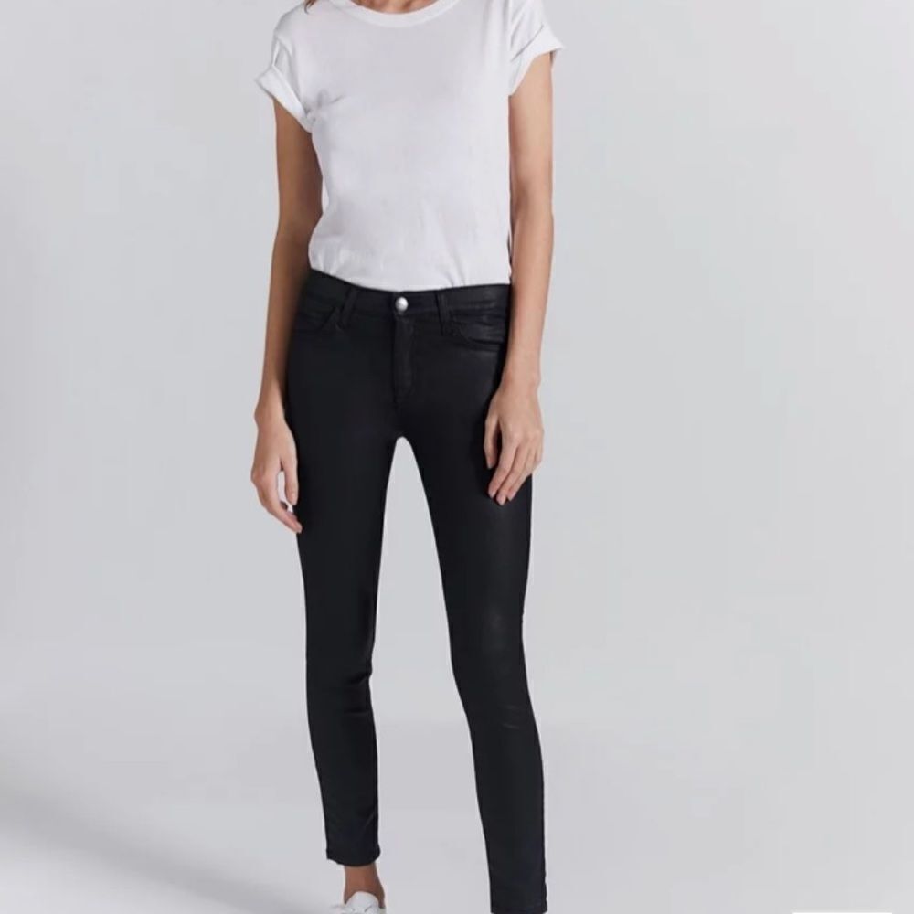 AKIRA coated cotton skinny jeans